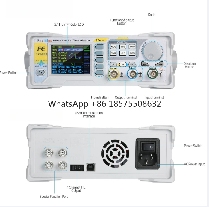 60MHz Function Signal Generato - Dual Channel Arbitrary Waveform Function Generator 60Mhz ulasan dan harga