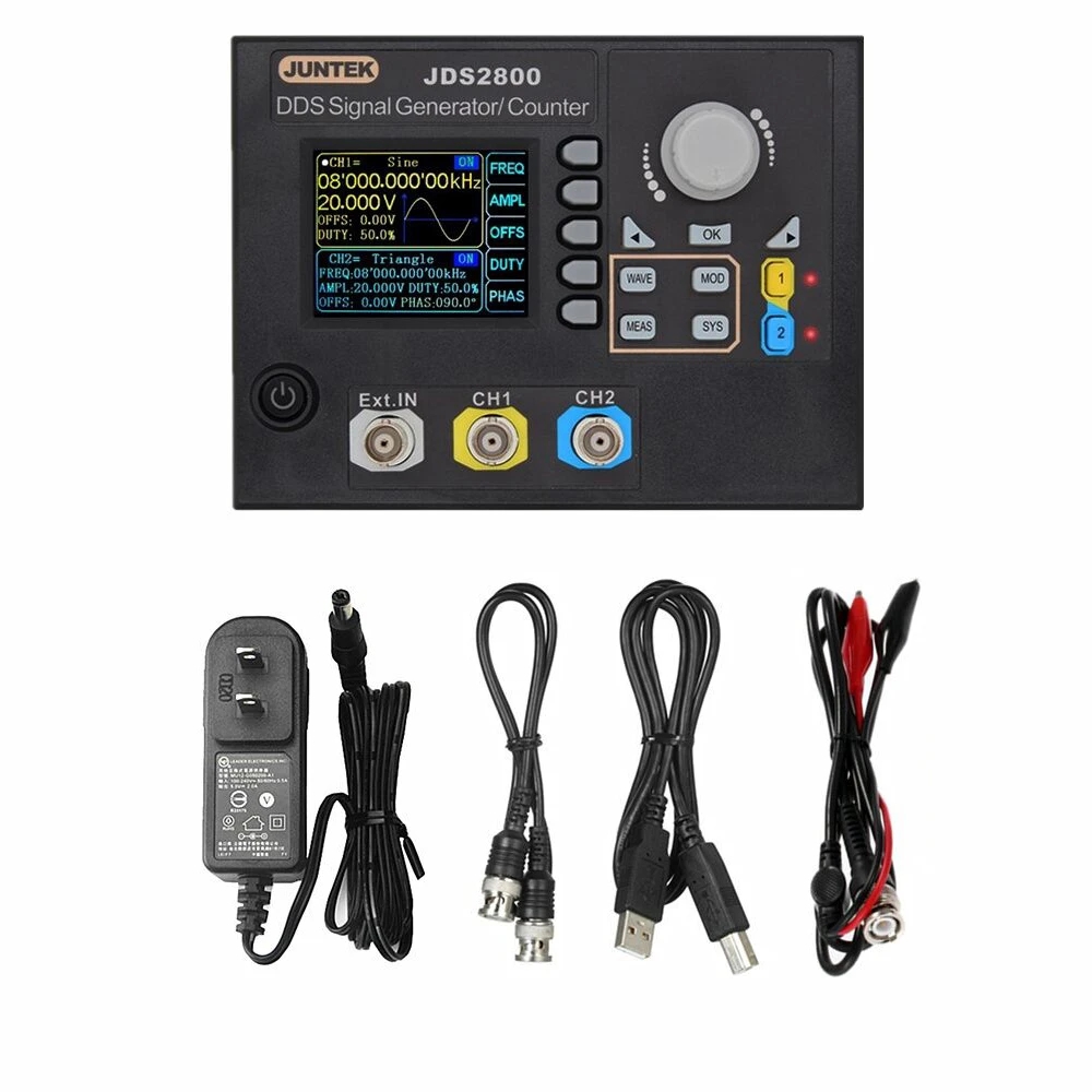JDS2800-15M 60MHz DDS Function - Dual Channel Arbitrary Waveform Function Generator 60Mhz ulasan dan harga