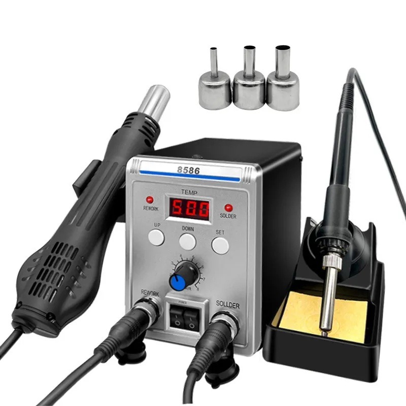 8586 2 in 1 Soldering Rework S - Smd Rework Station Hot Air Soldering 2 In 1 ulasan dan harga